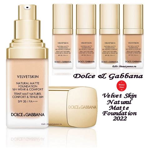 dolce and gabbana velvet skin foundation shades